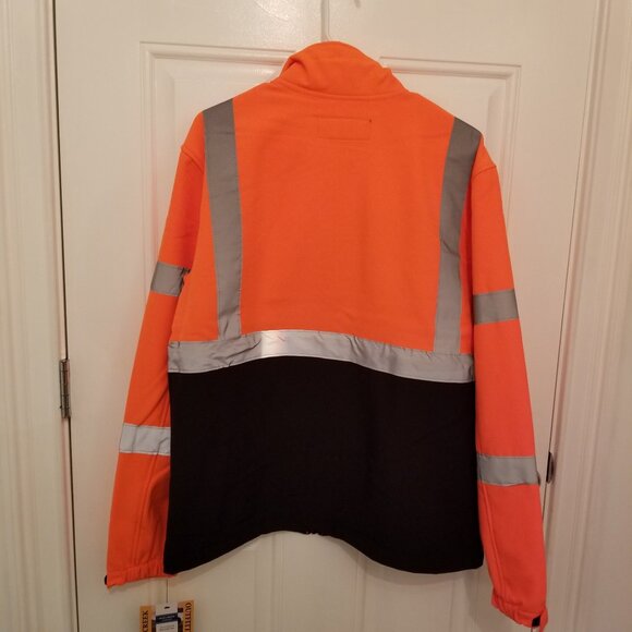 NWT! High Visibility Bass Creek Outfitters Men's Colorblock Soft Shell Jacket - Picture 5 of 12